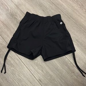 Werk Dance, black string shorts, size CXL
